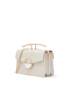 Charles Keith Ladies Casual Metal Buckle Handbag Shoulder Bag Cream